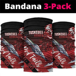 Tuskegee Airmen Red Tails Neck Gaiter Straighten Up and Fly Right - Black Red - African Pride