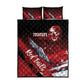 Tuskegee Airmen Red Tails Quilt Bed Set Straighten Up and Fly Right - Black Red - African Pride