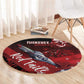 Tuskegee Airmen Red Tails Round Carpet Straighten Up and Fly Right - Black Red - African Pride