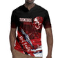 Tuskegee Airmen Red Tails Rugby Jersey Straighten Up and Fly Right - Black Red - African Pride