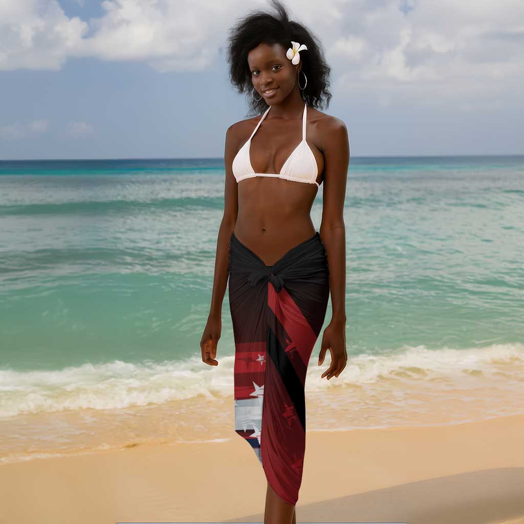 Tuskegee Airmen Red Tails Sarong Straighten Up and Fly Right - Black Red - African Pride