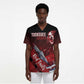 Tuskegee Airmen Red Tails Scrub Top Straighten Up and Fly Right - Black Red - African Pride
