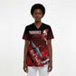 Tuskegee Airmen Red Tails Scrub Top Straighten Up and Fly Right - Black Red - African Pride