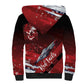 Tuskegee Airmen Red Tails Sherpa Hoodie Straighten Up and Fly Right - Black Red - African Pride