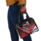 Tuskegee Airmen Red Tails Shoulder Handbag Straighten Up and Fly Right - Black Red - African Pride