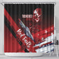 Tuskegee Airmen Red Tails Shower Curtain Straighten Up and Fly Right - Black Red - African Pride