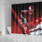 Tuskegee Airmen Red Tails Shower Curtain Straighten Up and Fly Right - Black Red - African Pride