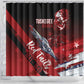 Tuskegee Airmen Red Tails Shower Curtain Straighten Up and Fly Right - Black Red - African Pride