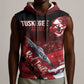 Tuskegee Airmen Red Tails Sleeveless Hoodie Straighten Up and Fly Right - Black Red - African Pride