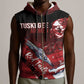 Tuskegee Airmen Red Tails Sleeveless Zip Hoodie Straighten Up and Fly Right - Black Red - African Pride