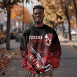 Tuskegee Airmen Red Tails Sweatshirt Straighten Up and Fly Right - Black Red - African Pride