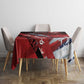 Tuskegee Airmen Red Tails Tablecloth Straighten Up and Fly Right - Black Red - African Pride