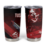 Tuskegee Airmen Red Tails Tumbler Cup Straighten Up and Fly Right - Black Red - African Pride