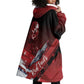 Tuskegee Airmen Red Tails Wearable Blanket Hoodie Straighten Up and Fly Right - Black Red - African Pride