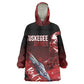 Tuskegee Airmen Red Tails Wearable Blanket Hoodie Straighten Up and Fly Right - Black Red - African Pride