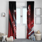 Tuskegee Airmen Red Tails Window Curtain Straighten Up and Fly Right - Black Red - African Pride