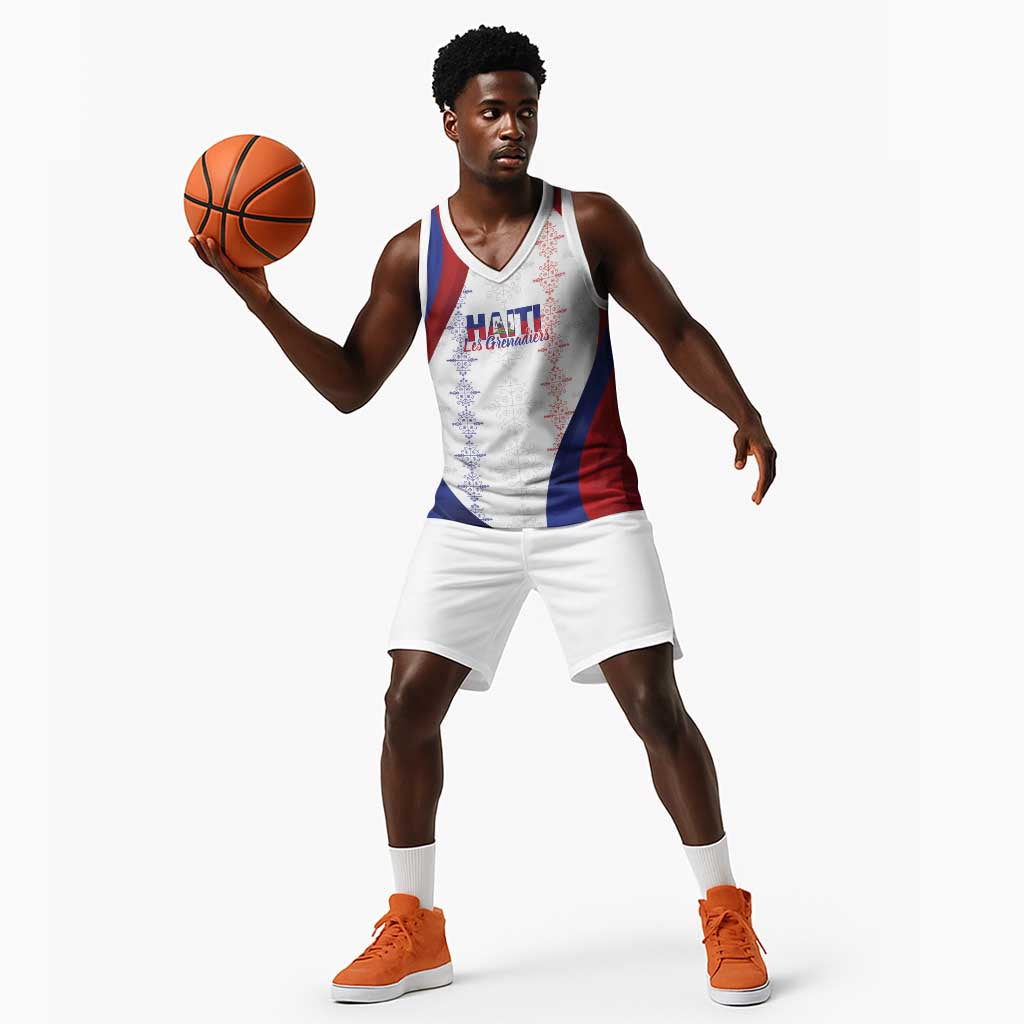 Les Grenadiers Afro-Haiti Personalized Basketball Jersey Voodoo Veve Papa Legba - African Pride