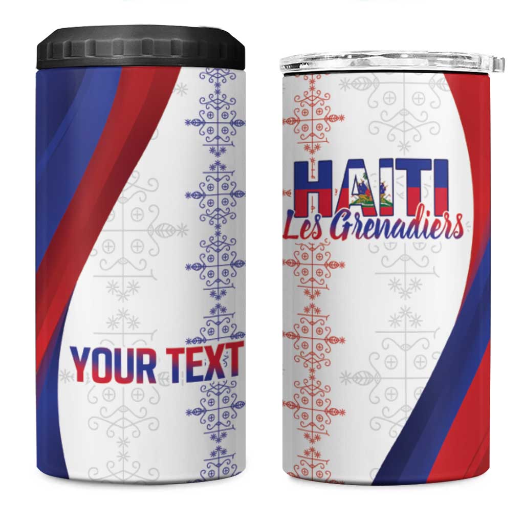 Les Grenadiers Afro-Haiti Personalized 4 in 1 Can Cooler Tumbler Voodoo Veve Papa Legba - African Pride