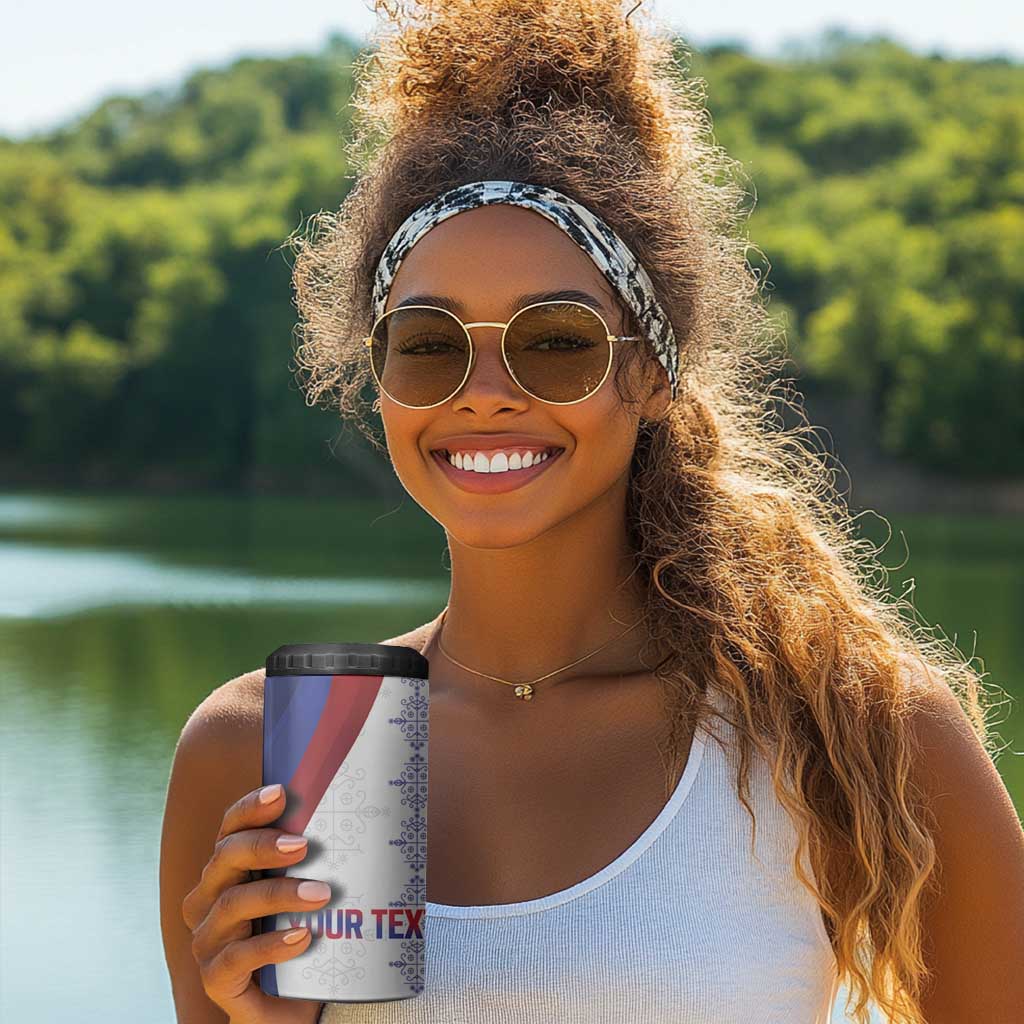 Les Grenadiers Afro-Haiti Personalized 4 in 1 Can Cooler Tumbler Voodoo Veve Papa Legba - African Pride