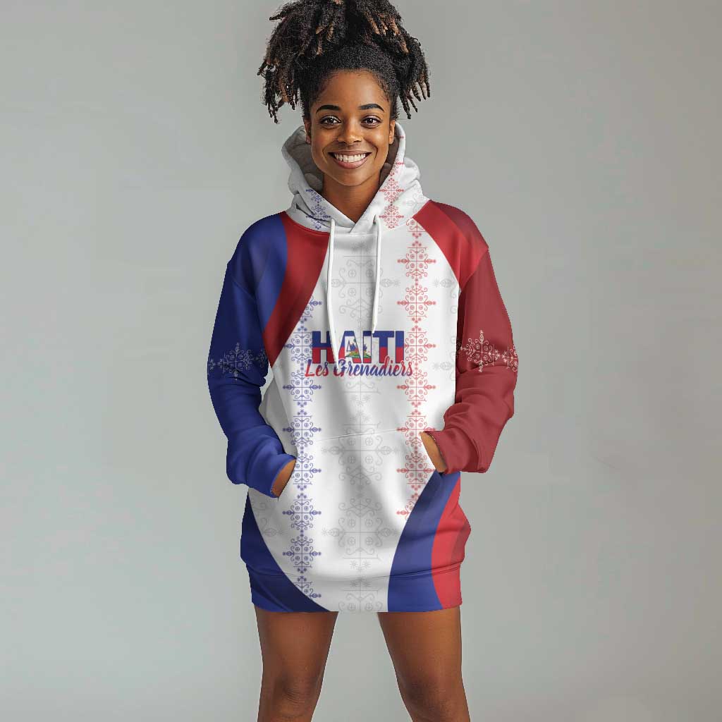 Les Grenadiers Afro-Haiti Personalized Hoodie Dress Voodoo Veve Papa Legba - African Pride