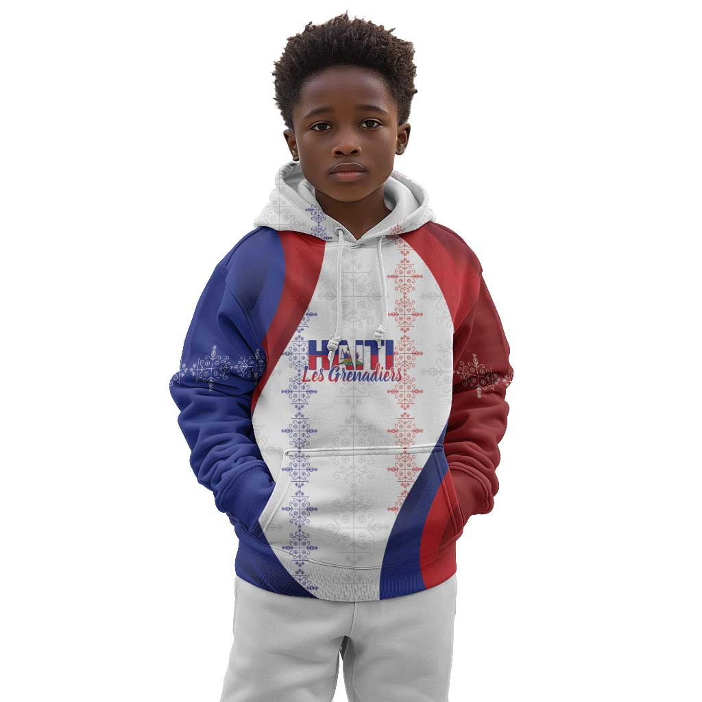 Les Grenadiers Afro-Haiti Personalized Kid Hoodie Voodoo Veve Papa Legba - African Pride