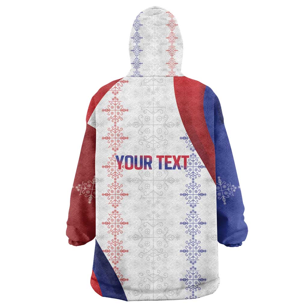 Les Grenadiers Afro-Haiti Personalized Kid Wearable Blanket Hoodie Voodoo Veve Papa Legba - African Pride