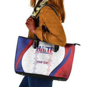 Les Grenadiers Afro-Haiti Personalized Leather Tote Bag Voodoo Veve Papa Legba - African Pride