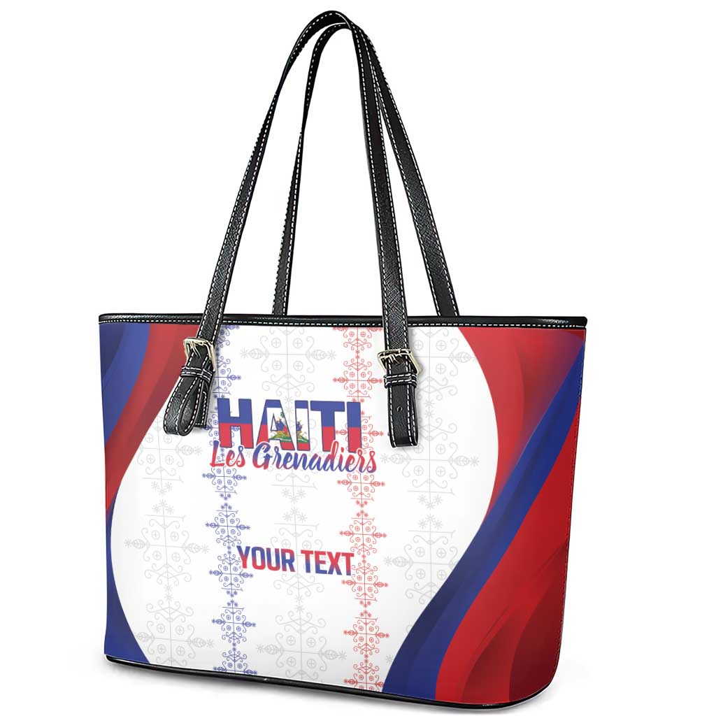 Les Grenadiers Afro-Haiti Personalized Leather Tote Bag Voodoo Veve Papa Legba - African Pride