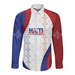 Les Grenadiers Afro-Haiti Personalized Long Sleeve Button Shirt Voodoo Veve Papa Legba - African Pride