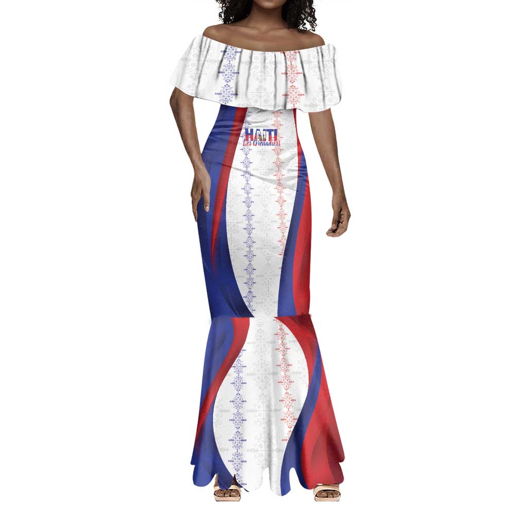 Les Grenadiers Afro-Haiti Personalized Mermaid Dress Voodoo Veve Papa Legba - African Pride