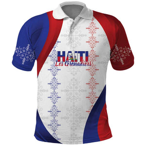 Les Grenadiers Afro-Haiti Personalized Polo Shirt Voodoo Veve Papa Legba LT7