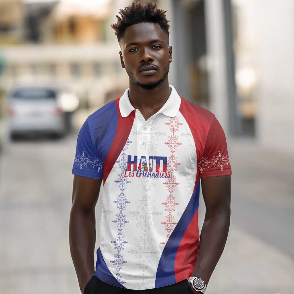Les Grenadiers Afro-Haiti Personalized Polo Shirt Voodoo Veve Papa Legba - African Pride