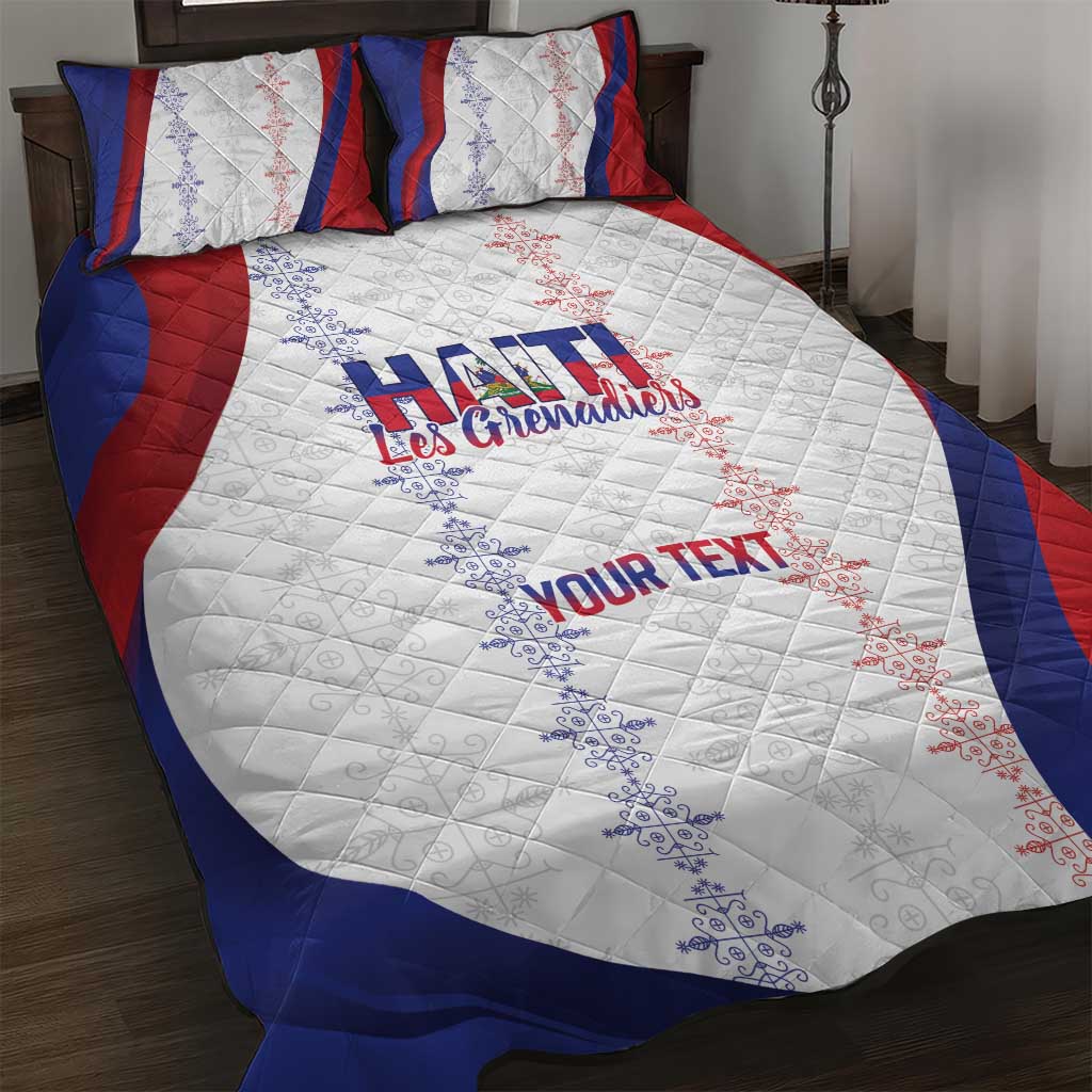 Les Grenadiers Afro-Haiti Personalized Quilt Bed Set Voodoo Veve Papa Legba - African Pride