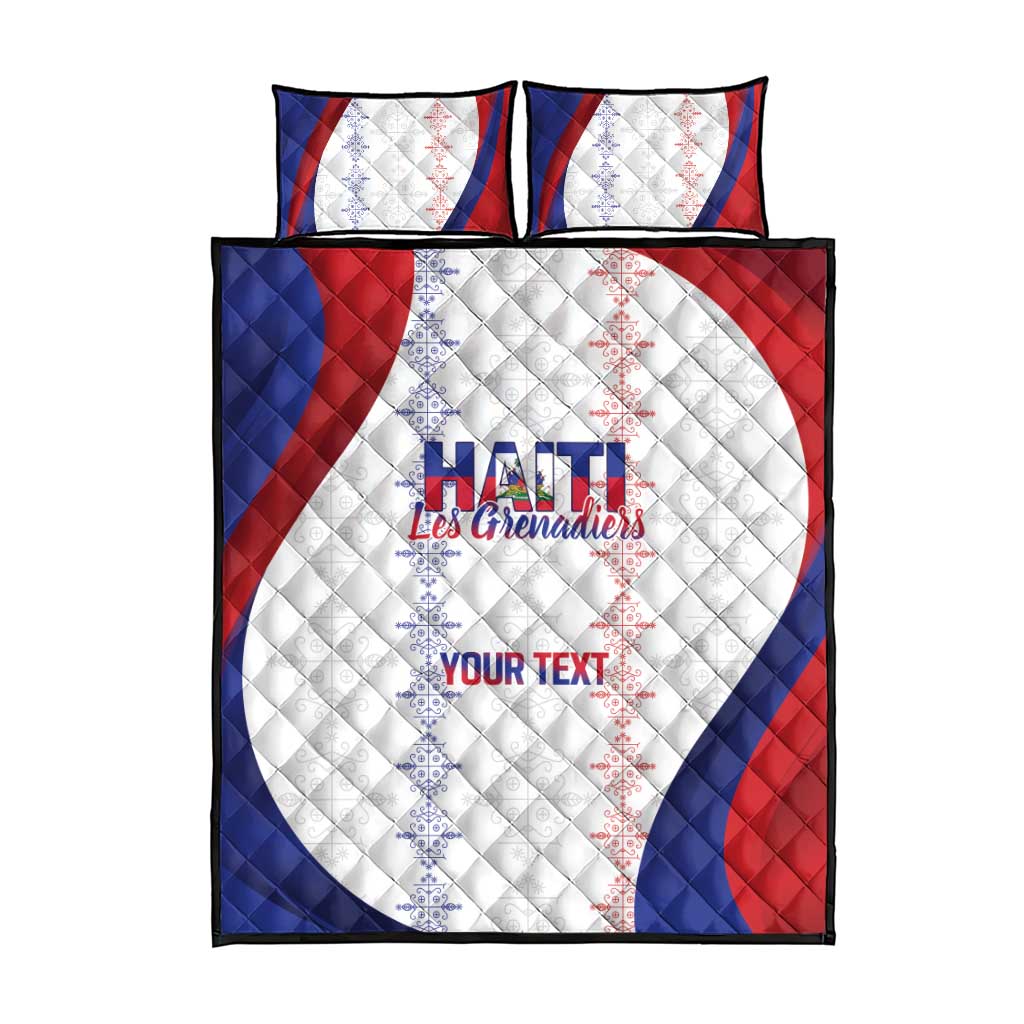 Les Grenadiers Afro-Haiti Personalized Quilt Bed Set Voodoo Veve Papa Legba - African Pride