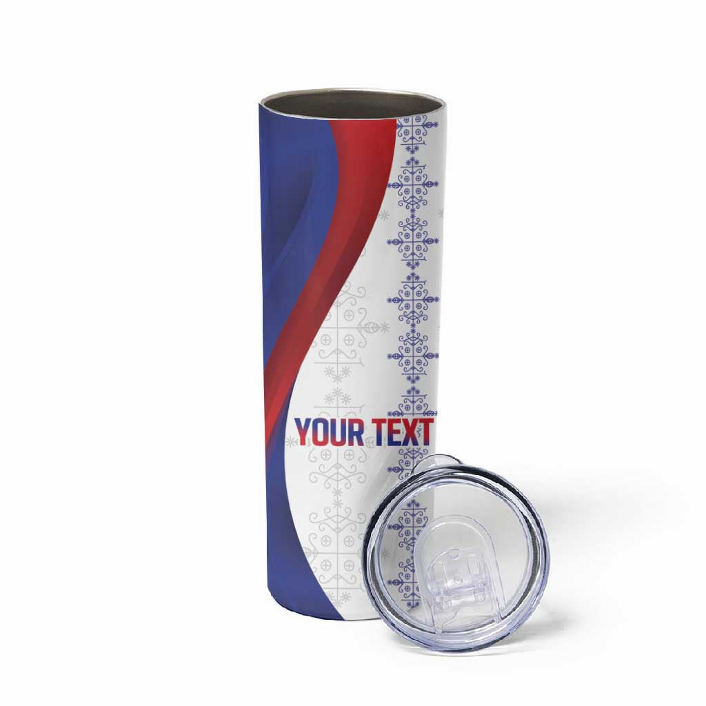 Les Grenadiers Afro-Haiti Personalized Skinny Tumbler Voodoo Veve Papa Legba - African Pride