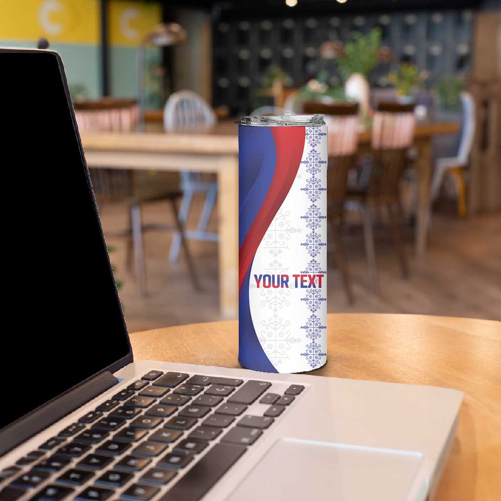 Les Grenadiers Afro-Haiti Personalized Skinny Tumbler Voodoo Veve Papa Legba - African Pride