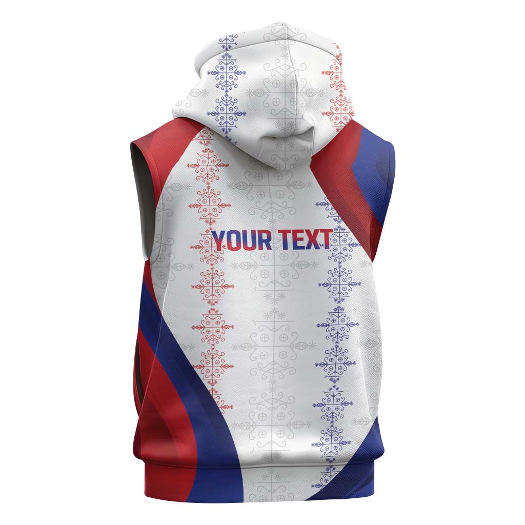 Les Grenadiers Afro-Haiti Personalized Sleeveless Hoodie Voodoo Veve Papa Legba - African Pride