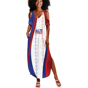 Les Grenadiers Afro-Haiti Personalized Summer Maxi Dress Voodoo Veve Papa Legba - African Pride