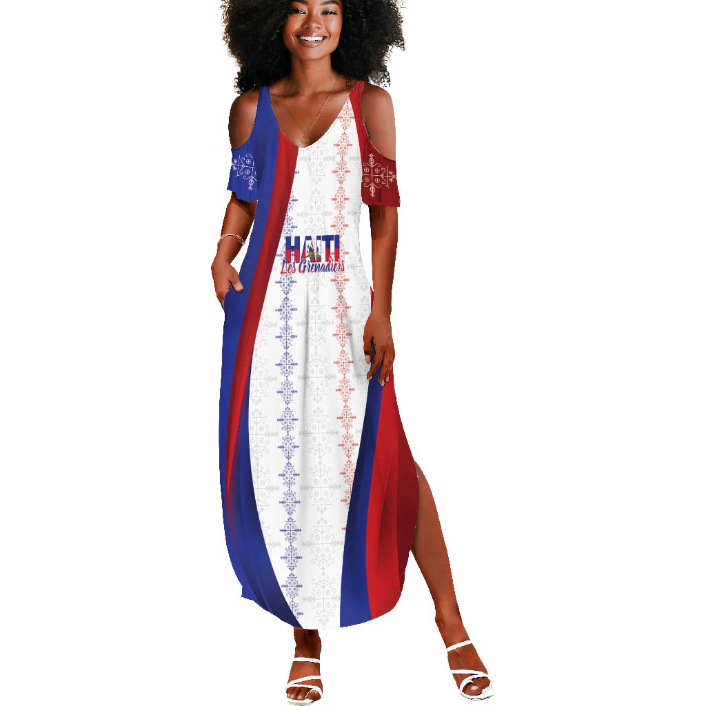 Les Grenadiers Afro-Haiti Personalized Summer Maxi Dress Voodoo Veve Papa Legba LT7
