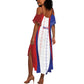 Les Grenadiers Afro-Haiti Personalized Summer Maxi Dress Voodoo Veve Papa Legba - African Pride