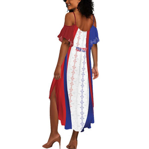 Les Grenadiers Afro-Haiti Personalized Summer Maxi Dress Voodoo Veve Papa Legba - African Pride