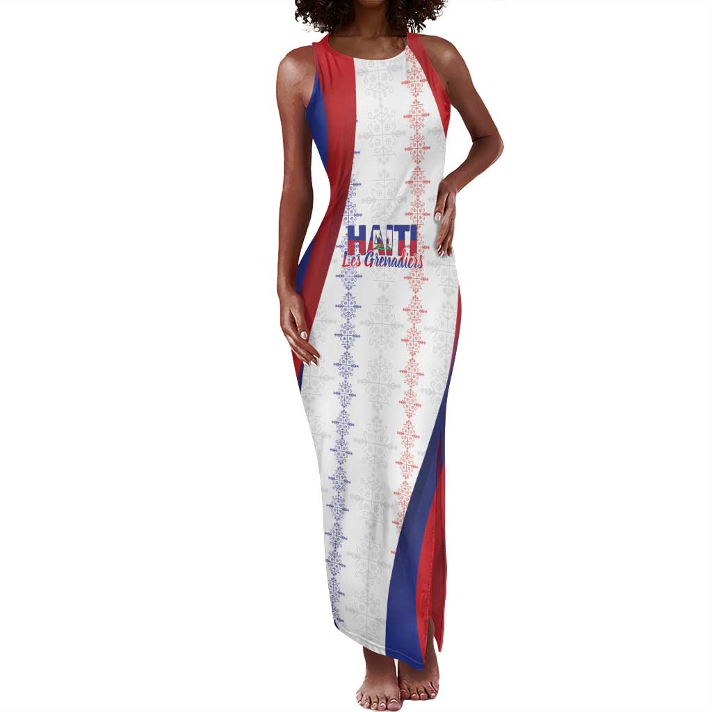 Les Grenadiers Afro-Haiti Personalized Tank Maxi Dress Voodoo Veve Papa Legba - African Pride