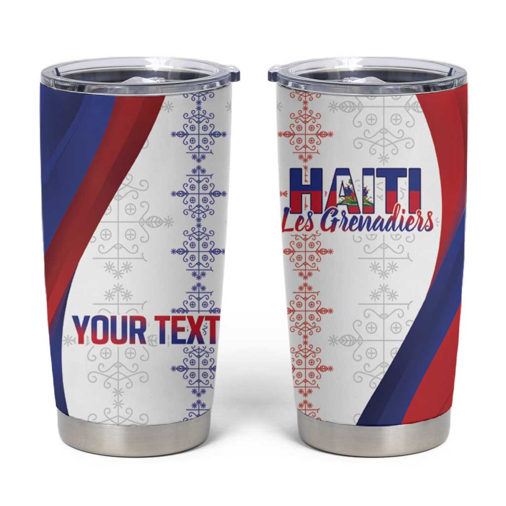 Les Grenadiers Afro-Haiti Personalized Tumbler Cup Voodoo Veve Papa Legba - African Pride