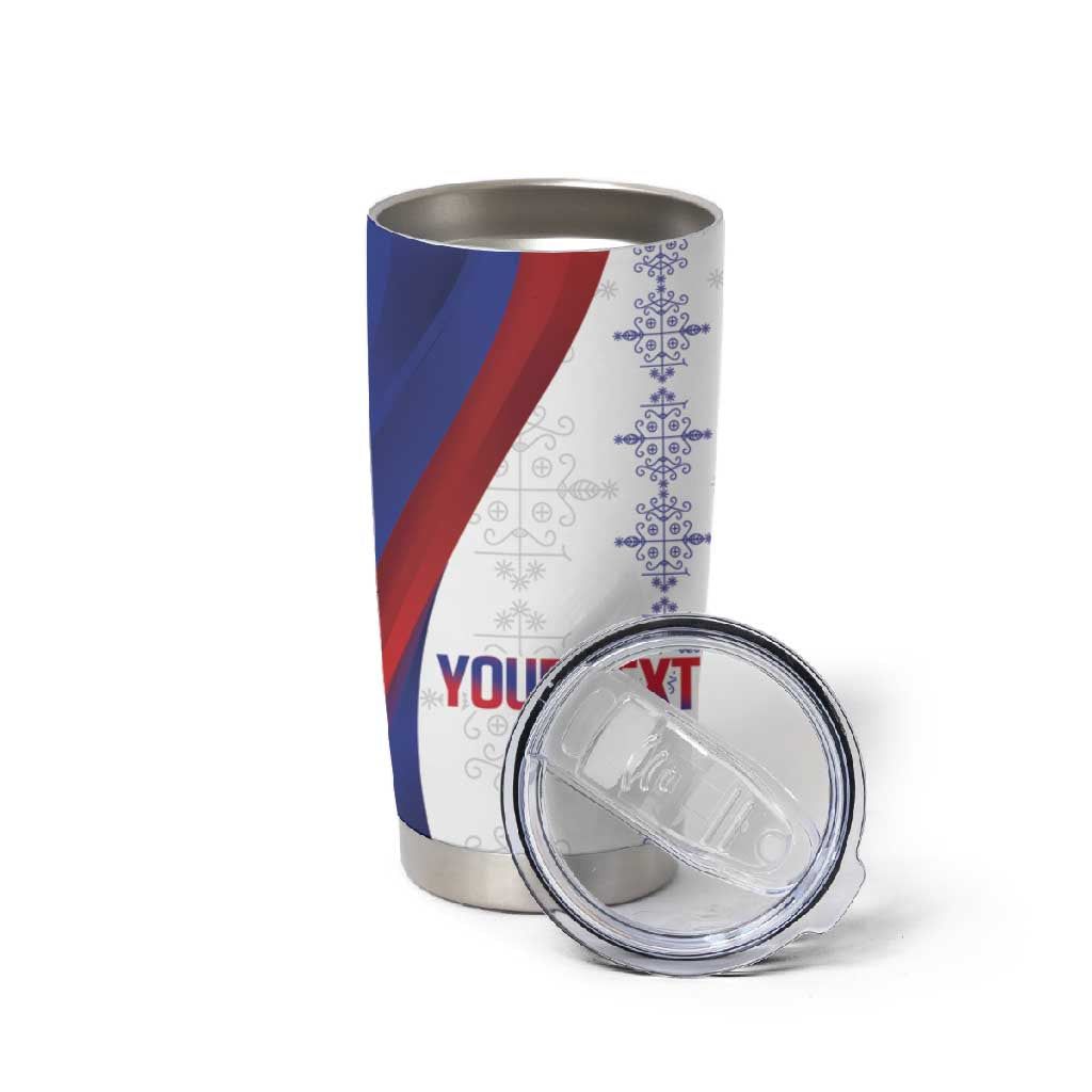 Les Grenadiers Afro-Haiti Personalized Tumbler Cup Voodoo Veve Papa Legba - African Pride