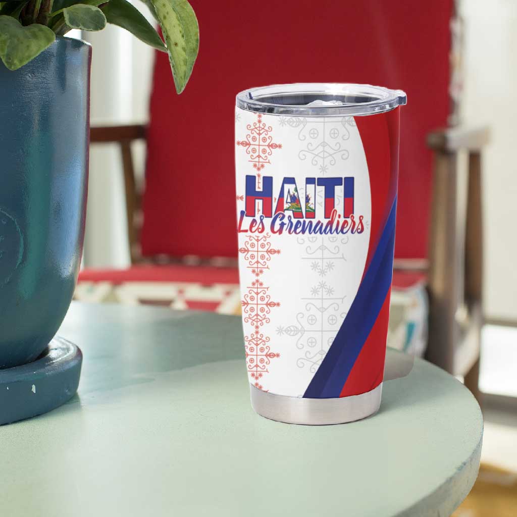 Les Grenadiers Afro-Haiti Personalized Tumbler Cup Voodoo Veve Papa Legba - African Pride