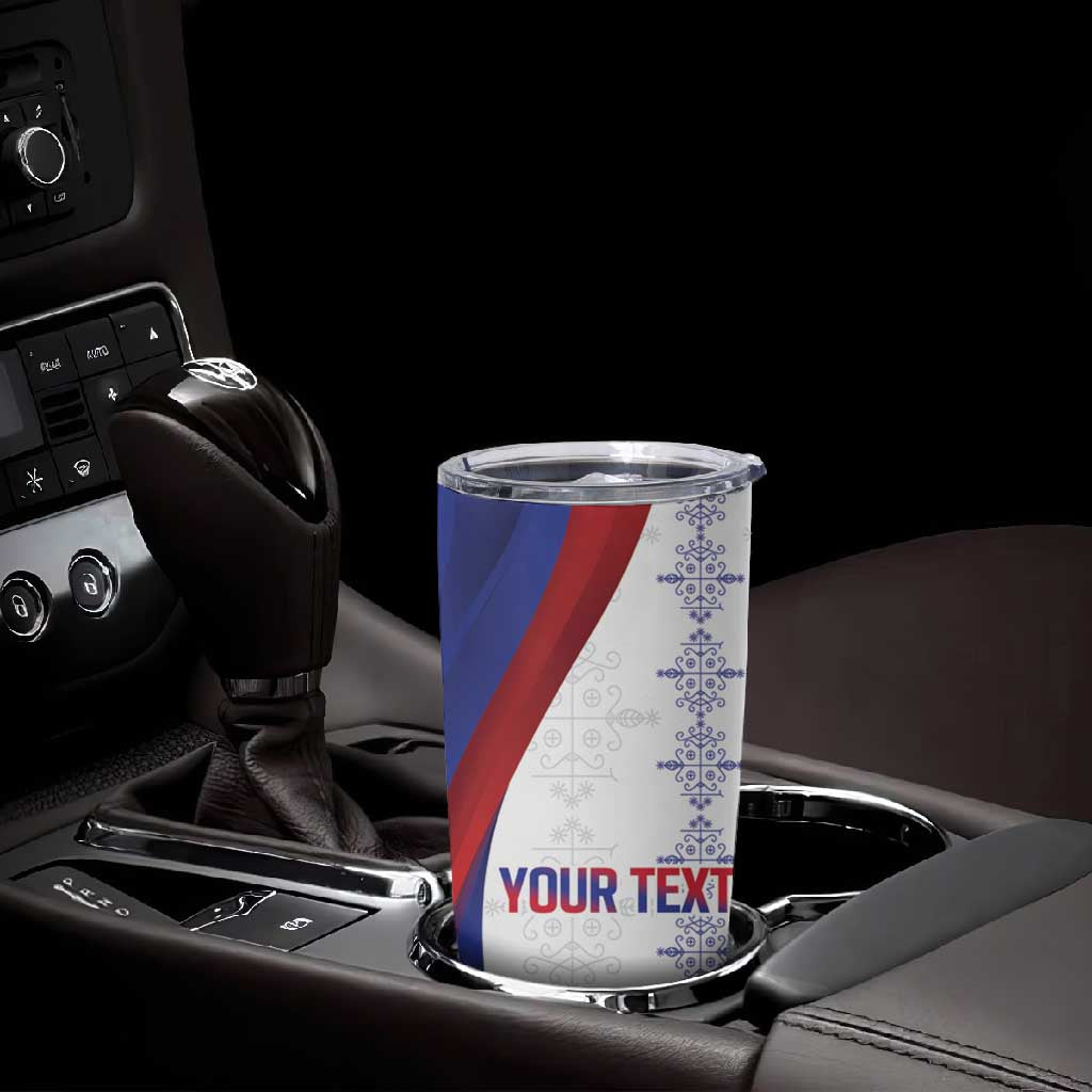 Les Grenadiers Afro-Haiti Personalized Tumbler Cup Voodoo Veve Papa Legba - African Pride