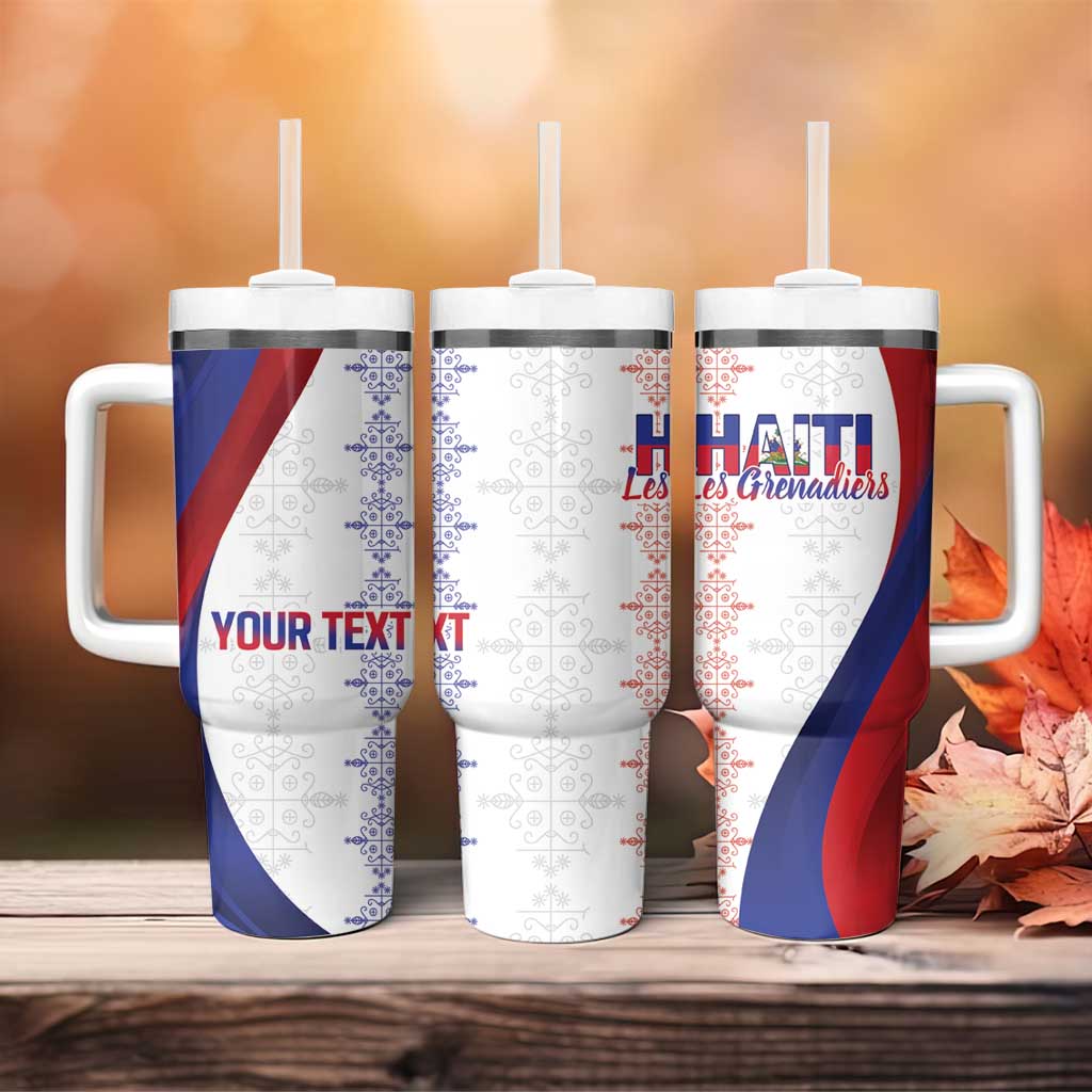 Les Grenadiers Afro-Haiti Personalized Tumbler With Handle Voodoo Veve Papa Legba - African Pride