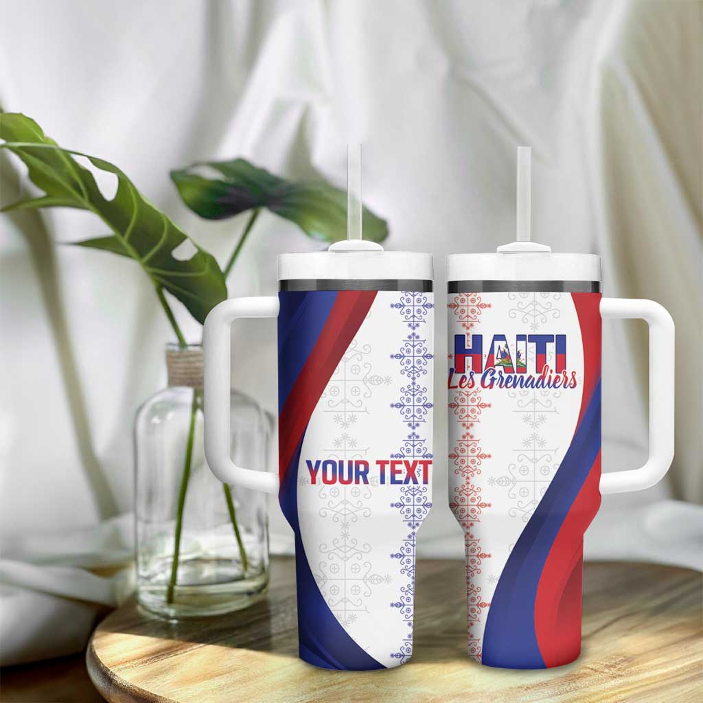 Les Grenadiers Afro-Haiti Personalized Tumbler With Handle Voodoo Veve Papa Legba - African Pride