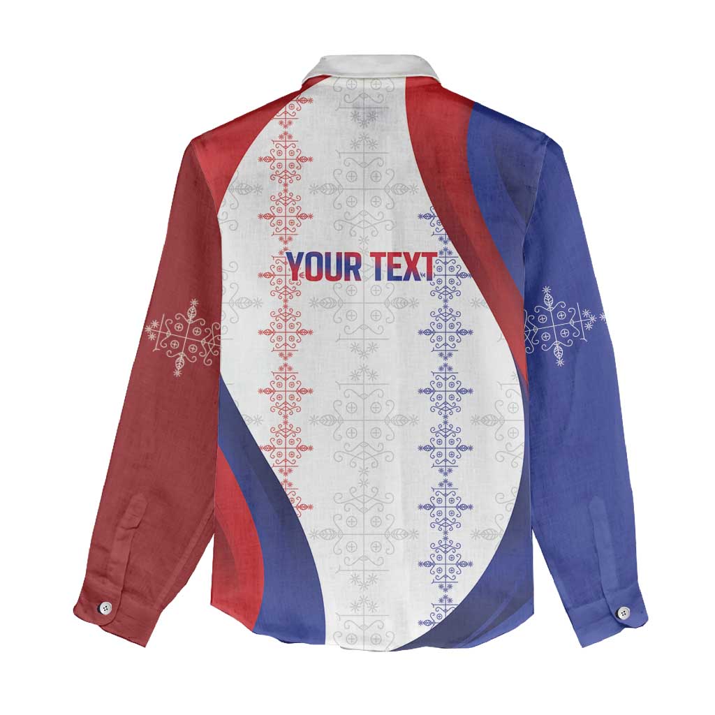 Les Grenadiers Afro-Haiti Personalized Women Casual Shirt Voodoo Veve Papa Legba - African Pride