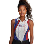 Les Grenadiers Afro-Haiti Personalized Women Sleeveless Polo Shirt Voodoo Veve Papa Legba - African Pride
